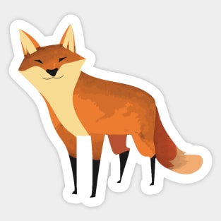 Smiling Fox Sticker